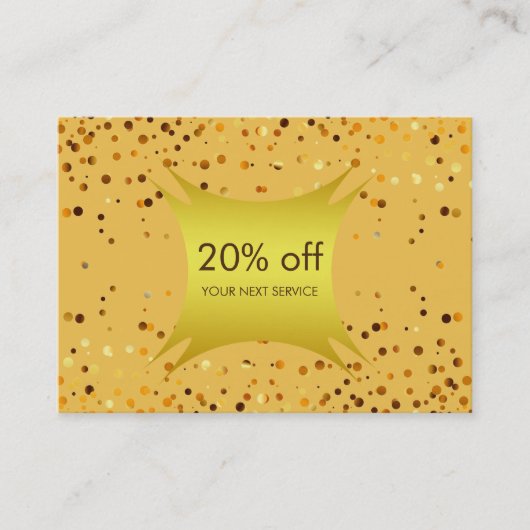 Confetti Gold Coupon Korting Cadeaubon Certificaat (Voorkant)