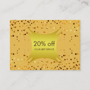Confetti Gold Coupon réduction Certificat cadeau