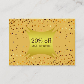 Confetti Gold Coupon réduction Certificat cadeau