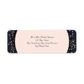 Confetti Gold Elegant Moderne Weddenschap Etiket (Voorkant)