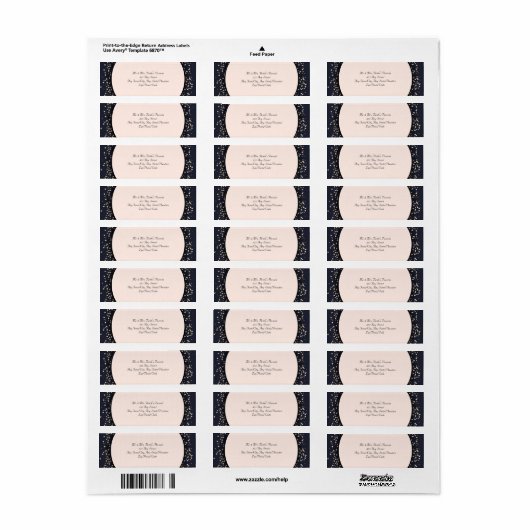 Confetti Gold Elegant Moderne Weddenschap Etiket (Full Sheet)