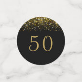 Confetti Gold Opulent 50e Table d'anniversaire Con (Petit recto)