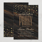 Confetti Gold Sparkle Elegant vrijgezellenfeest Kaart (Voorkant / Achterkant)
