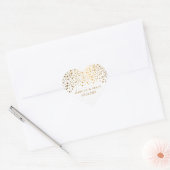 Confetti goudStippen | Weddenschap Hart Sticker (Envelop)