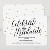 Confetti Grad | Invitation à l'obtention du diplôm (Devant / Derrière)