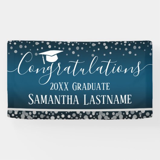 Confetti Graduation Party Budget Banner (Horizontaal)