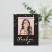 Confetti Graduation Photo Budget Carte de remercie (Debout devant)