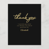 Confetti Graduation Photo Budget Carte de remercie (Dos)