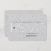 Confetti gris argenté RSVP (Devant / Derrière)