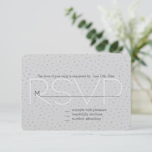 Confetti gris argenté RSVP (Debout devant)