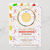 Confetti & Gummies Invitation Anniversaire (Devant / Derrière)