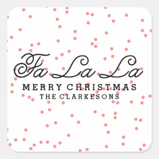 CONFETTI | HANDSCHRIFTELIJKE HOLIDAY ENVELOPE SEAL VIERKANTE STICKER
