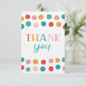 Confetti Hartelijk dank Bedankkaart (Staand voorkant)