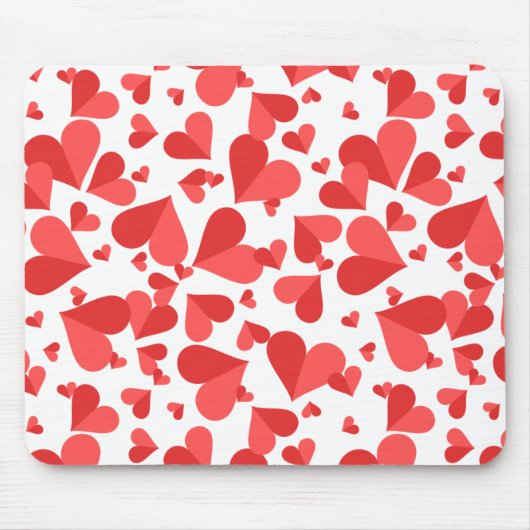 Confetti Hearts Red Muismat (Voorkant)
