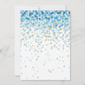 Confetti Het is een Boy Baby shower Uitnodiging (Achterkant)