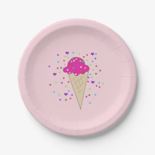 Confetti Ice Cream Cone Papieren Bordje