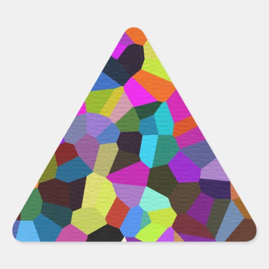 Confetti in Jewel Tones Driehoek Sticker (Voorkant)