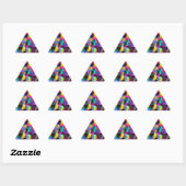 Confetti in Jewel Tones Driehoek Sticker (Vel)