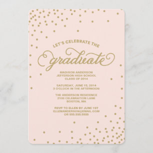 Confetti Invitation du groupe de diplômés