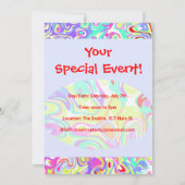 Confetti Invitations de Modèles personnalisés à Pe (Dos)