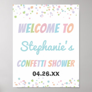 Confetti kleurrijke kleine Baby sprinkhaanschoen Poster