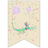 Confetti krokodillengroen beige vlaggetjes (Eerste vlag)