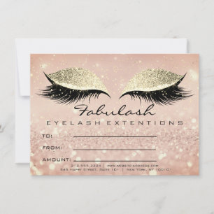 Confetti Lashes Gold Lux Makeup Certificate Gift