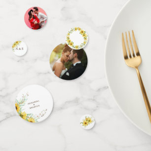 Confetti Mariage de la table de tournesol de print