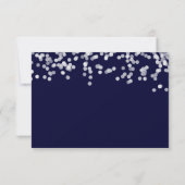 Confetti Marine moderne Tir Stars Mariage RSVP (Dos)