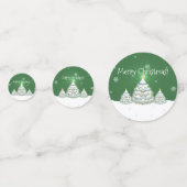 Confetti met de groene kerstboomtafel (Achterkanten)