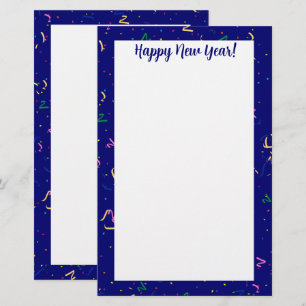 Confetti met Gelukkig Nieuwjaar Briefpapier