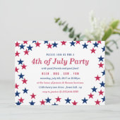 Confetti met sterpangled op 4 juli kaart (Staand voorkant)