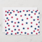 Confetti met sterpangled op 4 juli kaart (Achterkant)