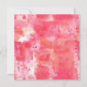 Confetti Modern Roze Waterverf Verloving Kaart (Achterkant)