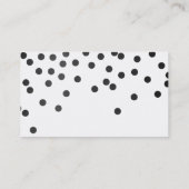 CONFETTI modern schattig polka dot pattern zwart w Visitekaartje (Achterkant)