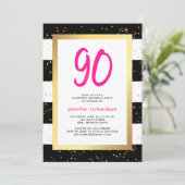 Confetti moderne| Invitation à la fête du 90e anni (Debout devant)