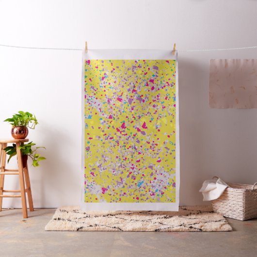 Confetti Motif Tissu jaune (In Situ)
