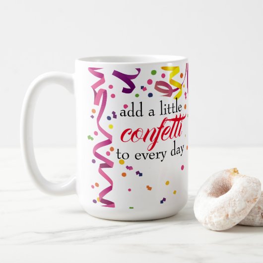 Confetti Mug coloré (Avec donut)