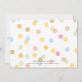 Confetti neutre| Invitations de douches pour bébés (Dos)
