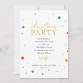 Confetti Noël Fête Invitation (Devant)