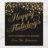 Confetti Noël Vin Étiquette (Étiquettes simples)