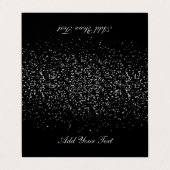 Confetti noir et argent | Cartes (Extérieur déplié)