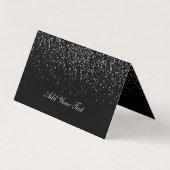Confetti noir et argent | Cartes (Dos)