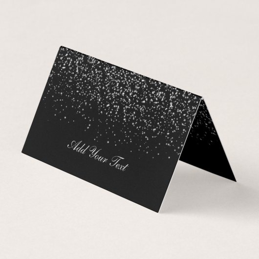 Confetti noir et argent | Cartes (Devant)
