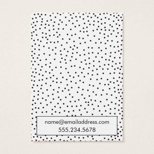 Confetti noir sur l'écran du support d'oreille bla (Dos)