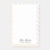 Confetti Onderwijzer Scriptnaam  Post-it Notities Post-it® Notes (Voorkant)
