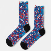 Confetti ontploffing op 4 juli Sokken (Links)