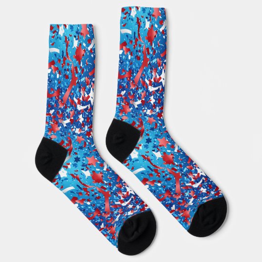 Confetti ontploffing op 4 juli Sokken (Rechts)