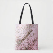 Confetti op roze gepersonaliseerd Tas (Voorkant)