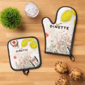 Confetti Oven Mitt and Pot Holder Set (Top down)